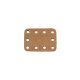 Angular Leather Sewing Label, Brown