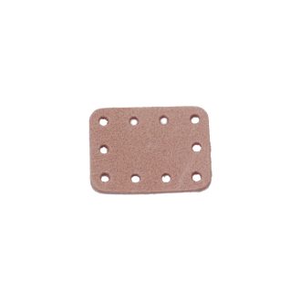 Angular Leather Sewing Label, Pink