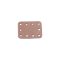 Angular Leather Sewing Label, Pink