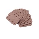 Angular Leather Sewing Label, Pink