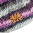 Angular Leather Sewing Label, Pink