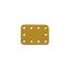 Angular Leather Sewing Label, Yellow
