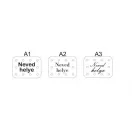 Angular Leather Sewing Label, Yellow