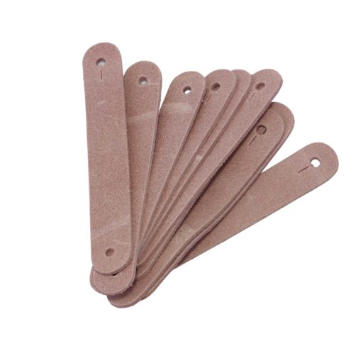 Leather Label with Stud, Pink