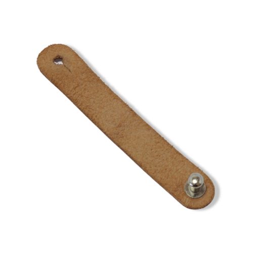Leather Label with Stud, Yellow