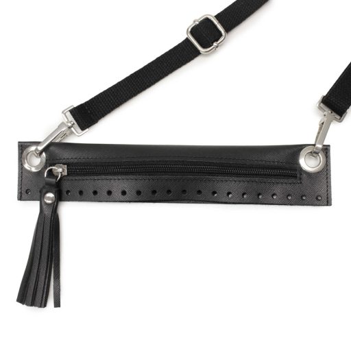 DIY kit for crochet or knitting a zipper bag, black