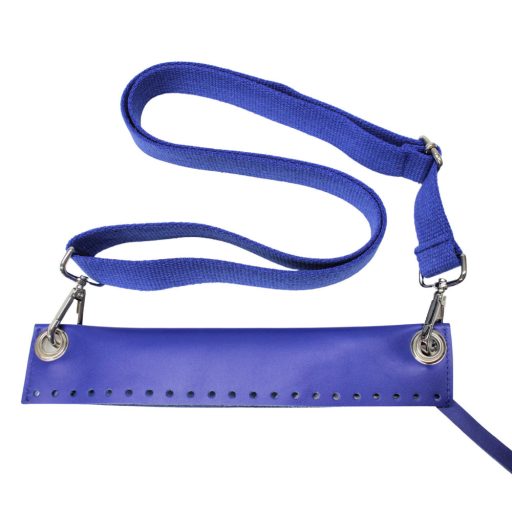 DIY kit for crochet or knitting a zipper bag, royal blue