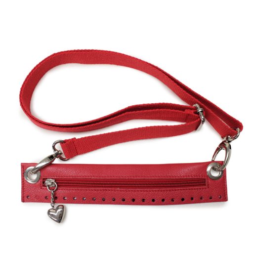 DIY kit for crochet or knitting a zipper bag, red
