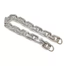Silver-colored plastic purse chain, 60 cm long.
