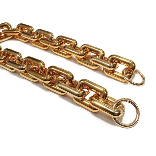 Golden-colored plastic purse chain, 60 cm long.