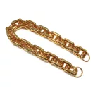 Golden-colored plastic purse chain, 60 cm long.