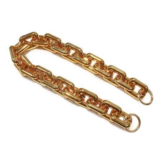 Golden-colored plastic purse chain, 60 cm long.