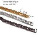 Golden-colored plastic purse chain, 60 cm long.