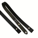 Genuine Leather Bag Handle Set Black, 60x2,5 cm