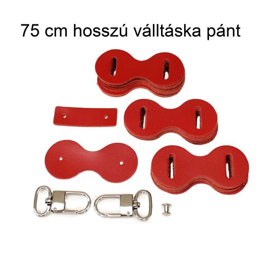 DIY Leather Strap Kit – Leather Bag Strap, Shoulder Bag Length Version, Red