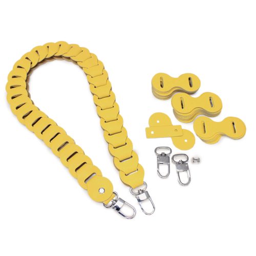 DIY Leather Strap Kit – Leather Bag Strap, Shoulder Bag Length Version, Yellow