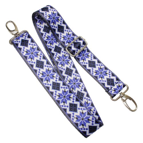 Blue-white pattern Handbag Strap, 38 mm