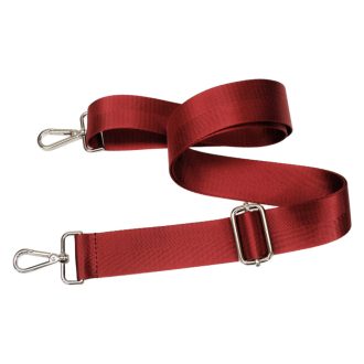 Detachable bag strap, burgundy satin, 4 cm - 1,5" wide