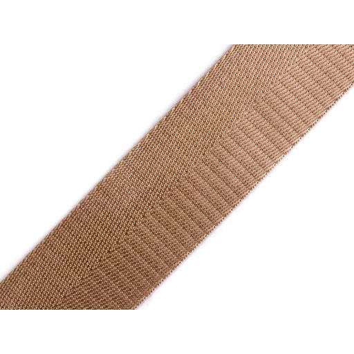 Detachable bag strap, brown satin, 4 cm - 1,5" wide