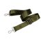 Detachable bag strap, green satin, 4 cm - 1,5" wide