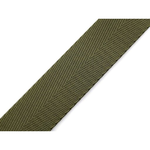 Detachable bag strap, green satin, 4 cm - 1,5" wide