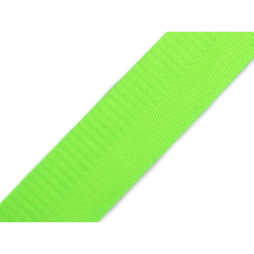 Detachable bag strap, neon green satin, 4 cm - 1,5" wide