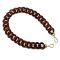 Brown coloured Plastic Handbag Strap Chain, Gold 58 cm