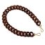 Brown coloured Plastic Handbag Strap Chain, Gold 58 cm