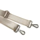 Beige Silver, Wide Handbag Strap, 40 mm, Nickel