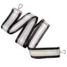 Black Silver Striped Wide Handbag Strap, 50 mm