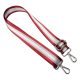 Red striped wide Handbag Strap, 40 mm