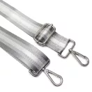 grey-silver striped wide Handbag Strap, 40 mm