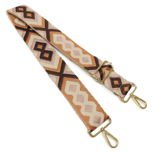 Green patterned, Wide Handbag Strap, 50 mm