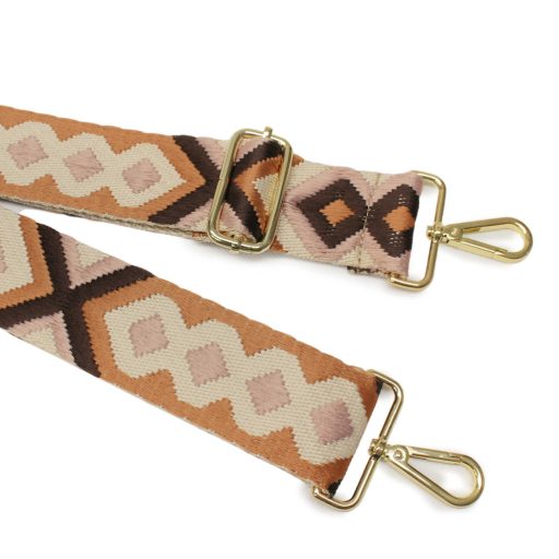 Green patterned, Wide Handbag Strap, 50 mm