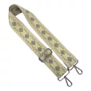 Green patterned, Wide Handbag Strap, 50 mm