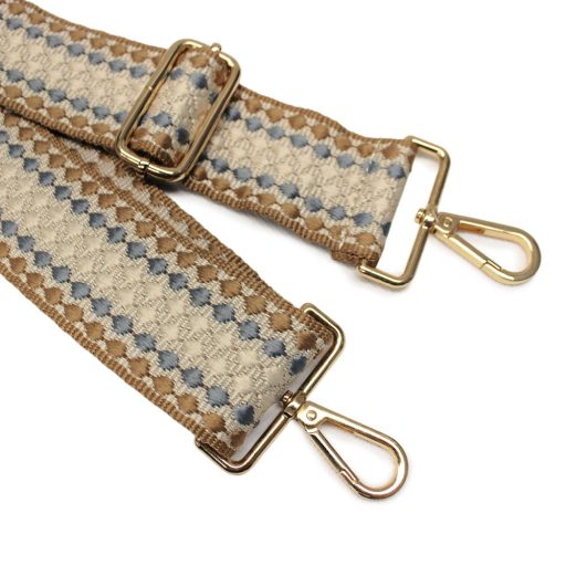 Green patterned, Wide Handbag Strap, 50 mm
