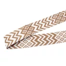 Beige patterned Wide Handbag Strap,Silver, 50 mm