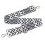 Grey patterned Wide Handbag Strap, Nickel, 50 mm
