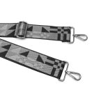 Grey Black military patterned, Wide Handbag Strap, sport bag shoulder strap, 50 mm