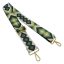 Green patterned, Wide Handbag Strap, 50 mm
