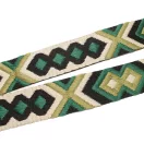 Green patterned, Wide Handbag Strap, 50 mm