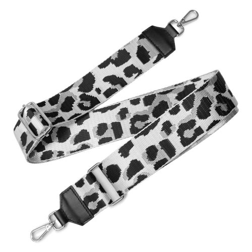 Black white leoprad pattern bag strap