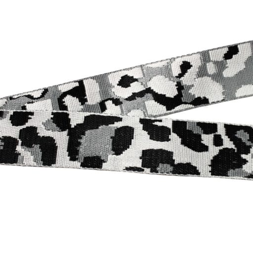 Black white leoprad pattern bag strap