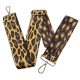 Leopard patterned Wide Handbag Strap, Mustard Yellow, 50 mm