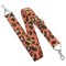 Leopard pattern Handbag Strap, 40 mm, orange
