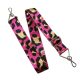 Leopard pattern Handbag Strap, 40 mm, pink