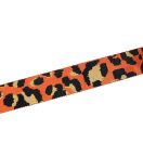 Leopard pattern Handbag Strap, Orange, Silver, 40 mm