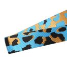 Leopard pattern Handbag Strap, Turquoise, Silver, 40 mm