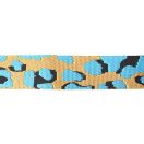 Leopard pattern Handbag Strap, Turquoise, Silver, 40 mm