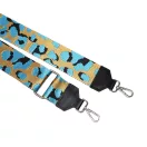 Black white leoprad pattern bag strap